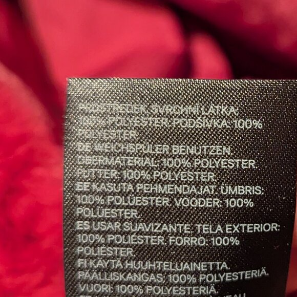 H&M Divided Cerise Pink Faux Fur Coat Size Medium NWOT - Picture 6 of 7